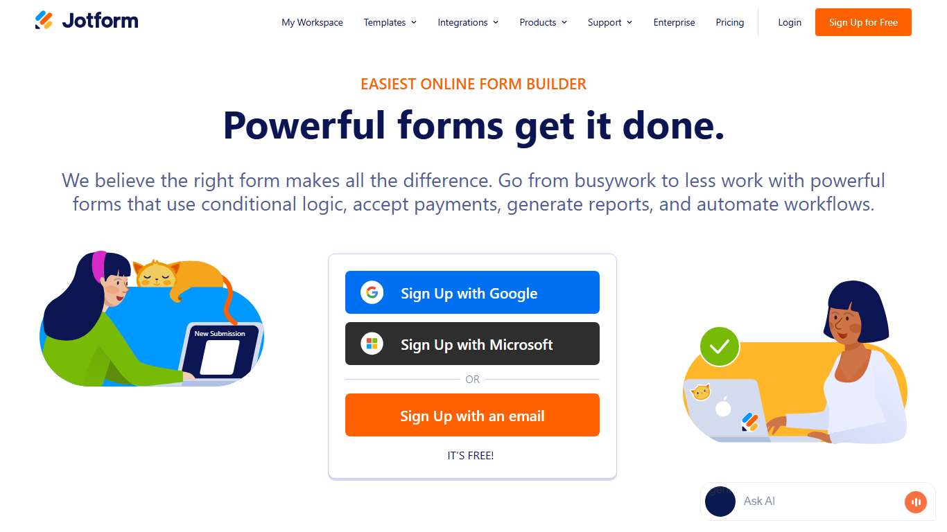 Free Online Form Builder & Form Creator for 2026 Jotform